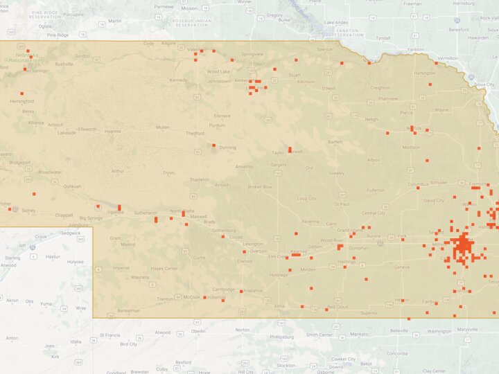 heat map of tick observations made on iNaturalist